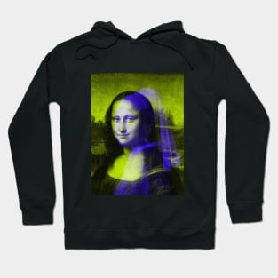 Monna Lisa with a Pearl Earring Interactive Yellow&Blue Filter #2 By Red&Blue Hoodie